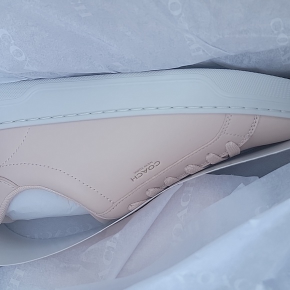 Coach Leather Women's High Line Blush Sneakers Size 8 New In Box! - Picture 4 of 5